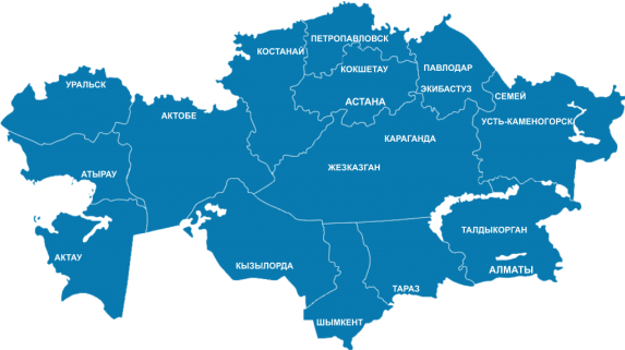 карта казахстана